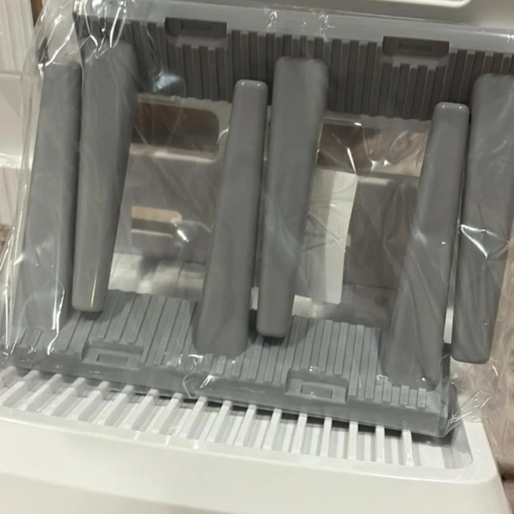 Foldable Baby Bottle Drying Rack BPA-Free Large Capacity Vertical Organizer Gray